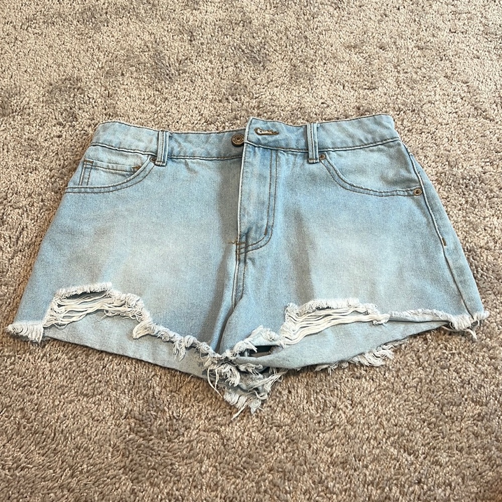 Light wash denim Jean shorts. Size 27